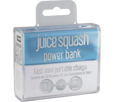 JUICE Squash Mini Power Portable Power Bank - Aqua JUICE Squash Mini Power Portable Power Bank - Aqua